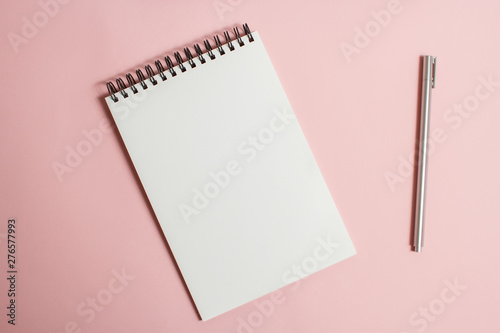 minimalist notepad mockup with pen