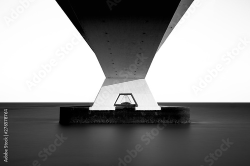 Black and White Fine Art Photo of the Sealand bridge in the Netherlands photo