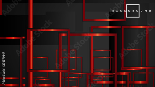 Vector Modern Abstract Squares Backgrounds . with a black and red metal color gradient. eps 10 template
