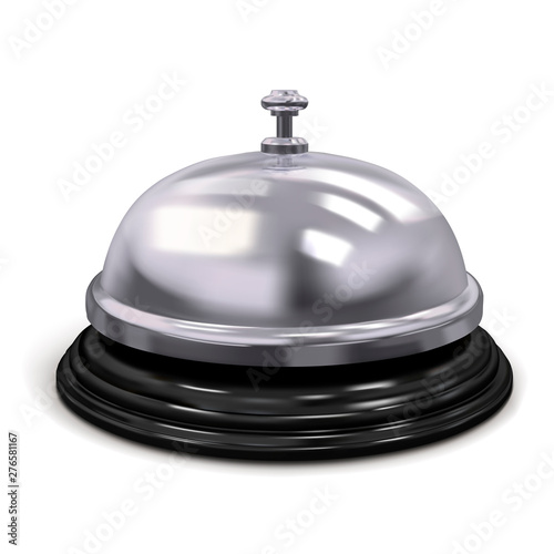 Hotel service bell gold color. Vector illustration isolated on white background