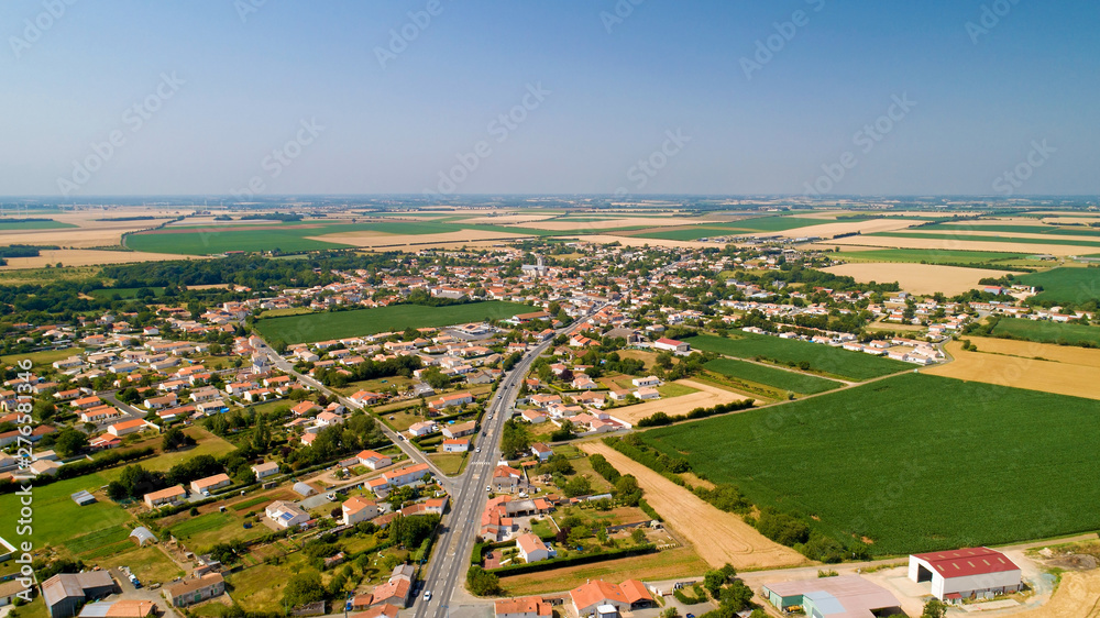 Aerial photo of Sainte Gemme La Plaine in Vendee
