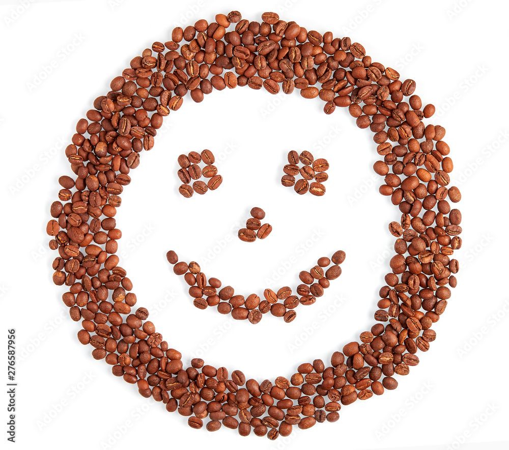 Coffee beans face with smile Coffee beans face with smile