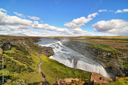 Gullfoss ("Golden Falls") -  a waterfall located in the canyon of the Hvítá river in southwest Iceland.