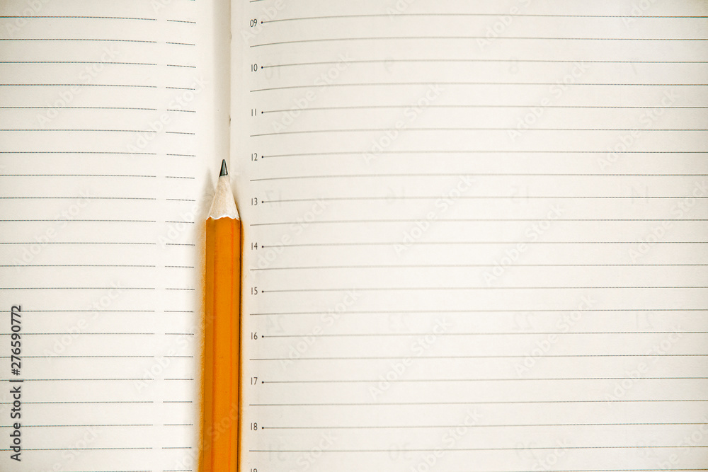 Open diary, planner or notebook. Open diary, planner or notebook.