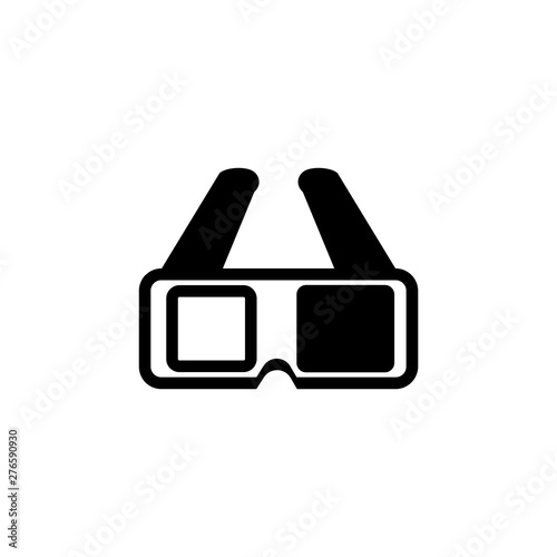 3d film glasses icon. Cinema symbol