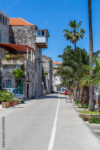Street in Korcula, Croatia
