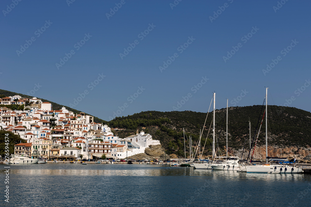 Harbor of the island Skopelos (Greece, north Sporades)