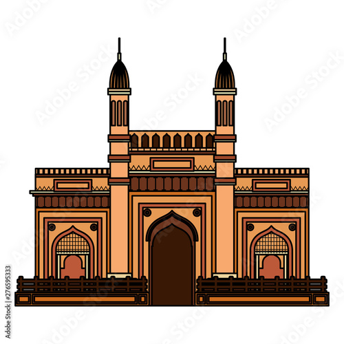 jama masjid famous building icon