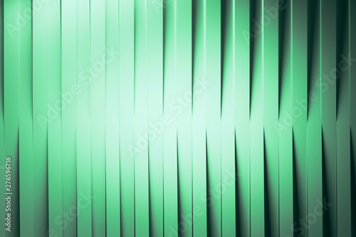 Vertical folded green paper lines