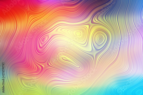 Vibrant red yellow curvy lines background