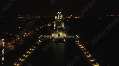 Monument to the Battle of the Nations at night (Völkerschlachtdenkmal)