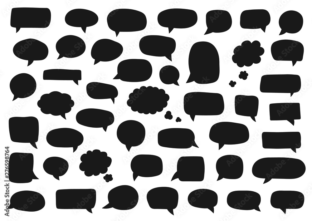Set of speech bubbles. Blank retro empty comic bubbles. Stickers. Dialog balloons. Vector illustration. Set of speech bubbles. Blank retro empty comic bubbles. Stickers. Dialog balloons. Vector illustration.