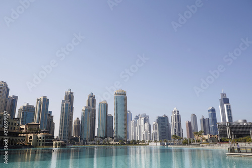 The skyline of the city  Dubai  United Arab Emirates