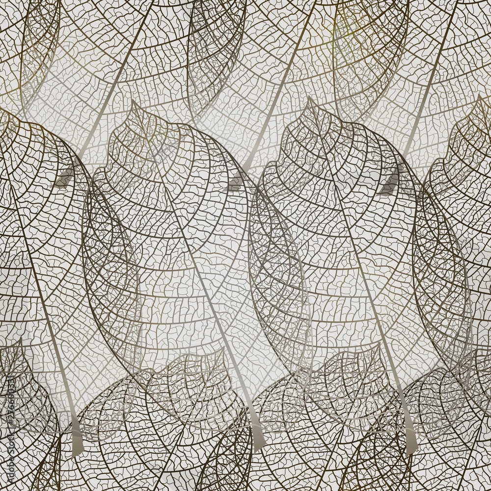 Seamless pattern with  leaves. Vector illustranion