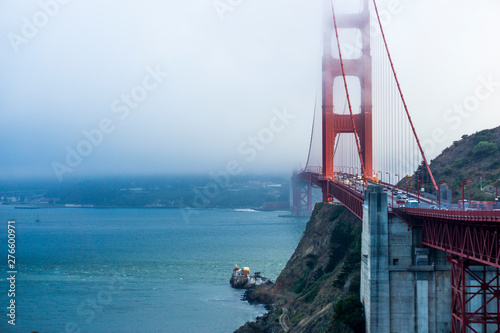 Golden Gate Bridge with fog