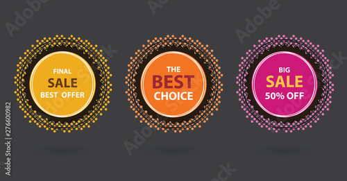 Sale advertisment colorful banners