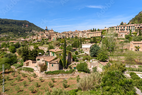 Valldemossa, rural town in an idyllic valley in the midst of the Tramuntana mountains of west Mallorca. Baelaric islands, Spain photo