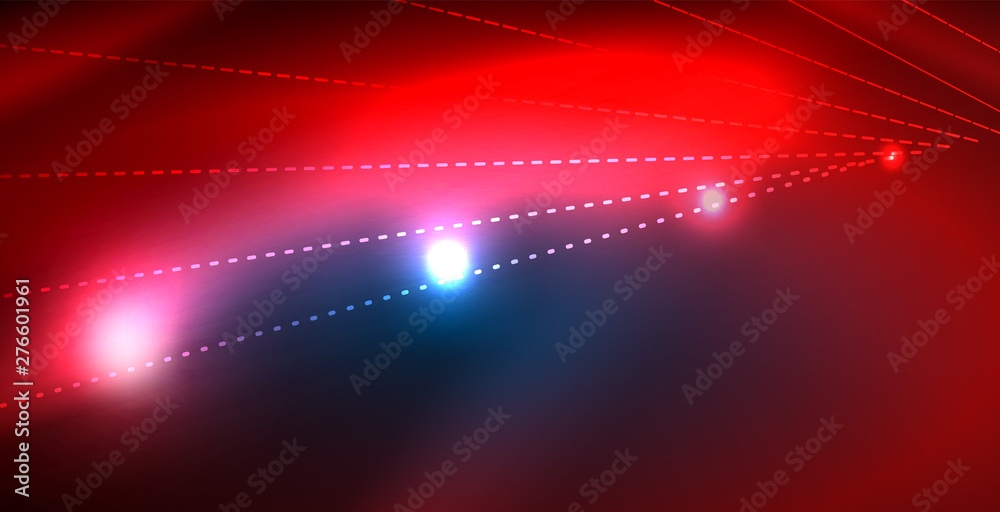 Obraz premium Color neon lights with waves abstract background