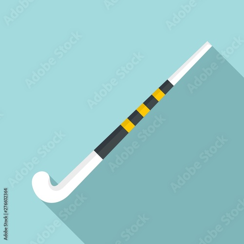 Field hockey stick icon. Flat illustration of field hockey stick vector icon for web design