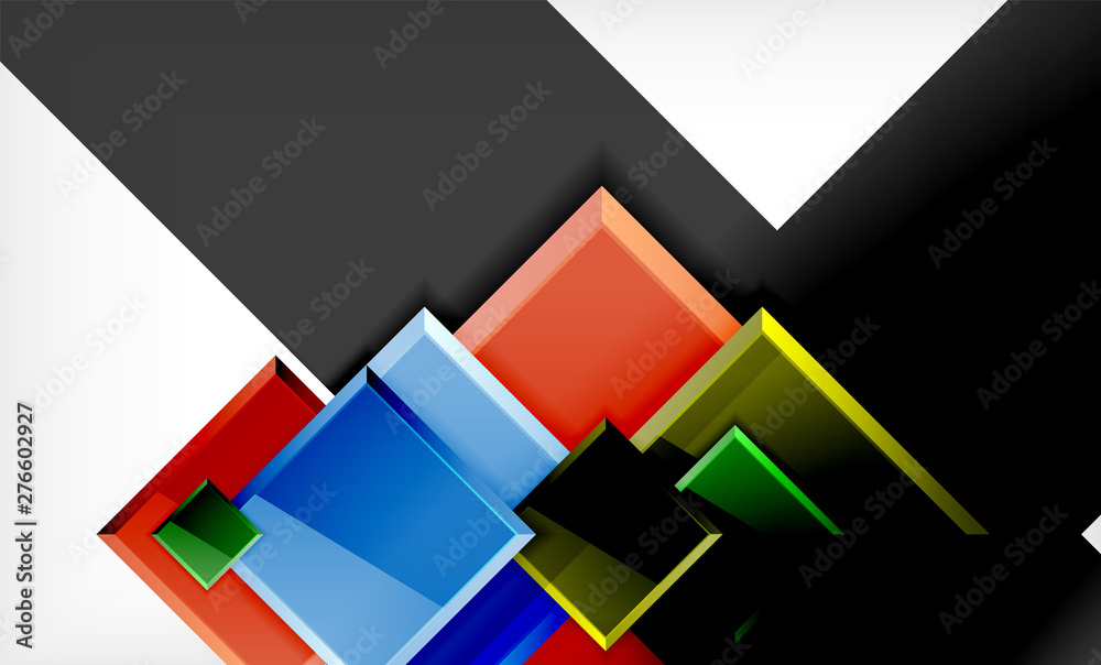 Bright colorful square shape blocks geometrical background Bright colorful square shape blocks geometrical background