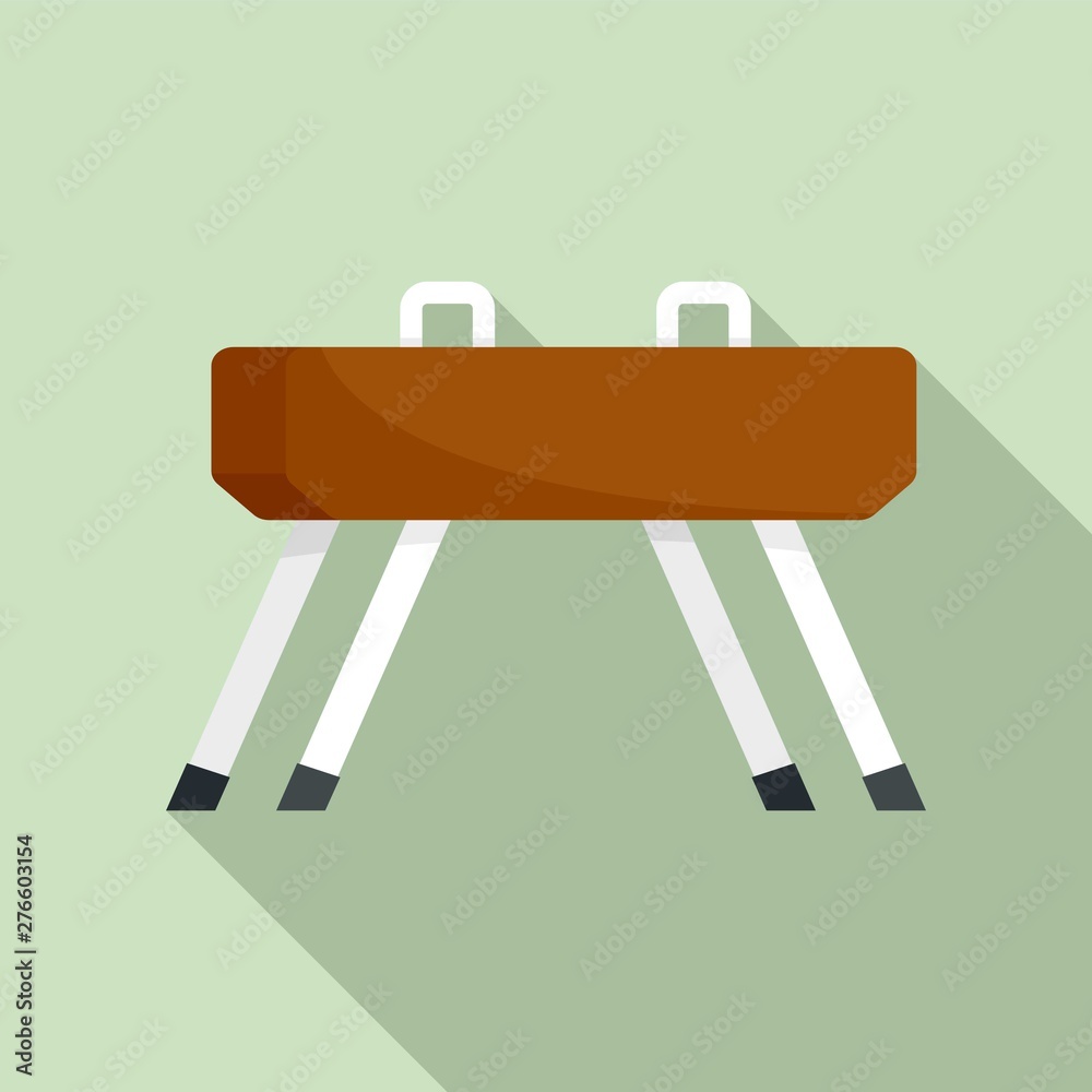 Pommel horse icon. Flat illustration of pommel horse vector icon for web design