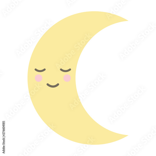 moon night kawaii comic character photo