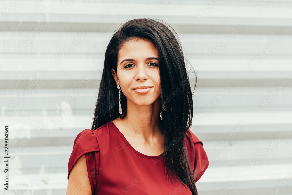 Portrait of beautiful mixed race woman in the city Portrait of beautiful mixed race woman in the city