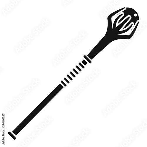 Magic crook icon. Simple illustration of magic crook vector icon for web design isolated on white background