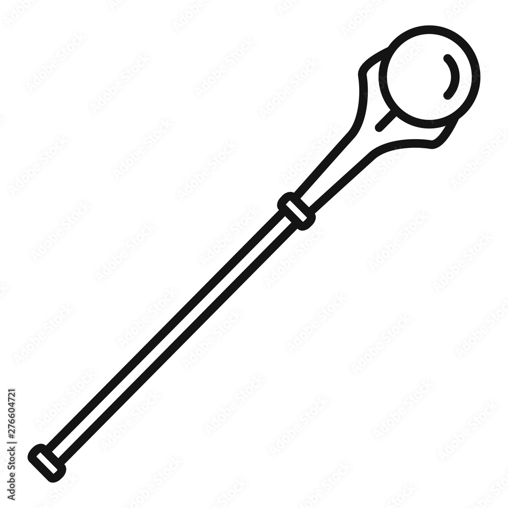 Magic crook icon. Outline magic crook vector icon for web design isolated on white background