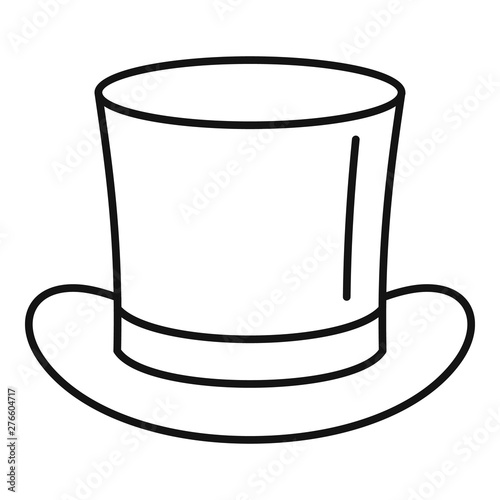 Magic hat icon. Outline magic hat vector icon for web design isolated on white background