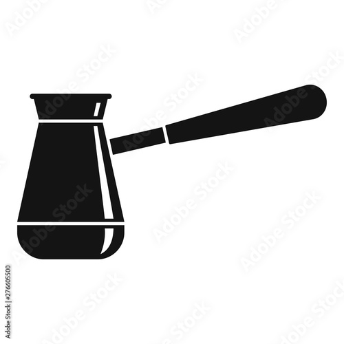 Coffee ibrik icon. Simple illustration of coffee ibrik vector icon for web design isolated on white background photo