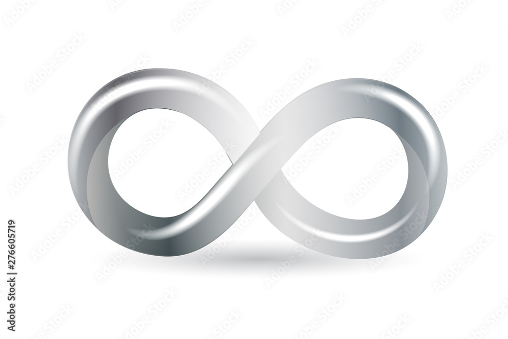 Infinity silver symbol Stock Vector | Adobe Stock