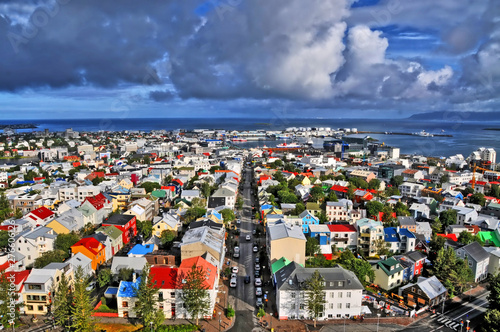 Panorama of Reykjavík  -  the capital and largest city of Iceland