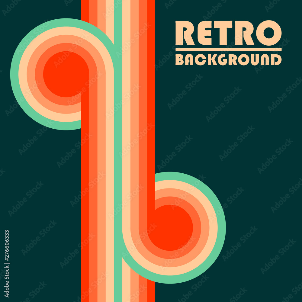 Retro design background with colored twisted stripes - obrazy, fototapety, plakaty 