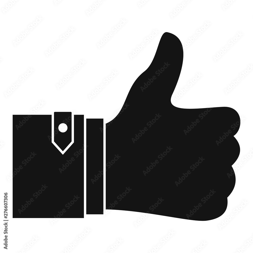 Thumb up icon. Simple illustration of thumb up vector icon for web design isolated on white background Thumb up icon. Simple illustration of thumb up vector icon for web design isolated on white background