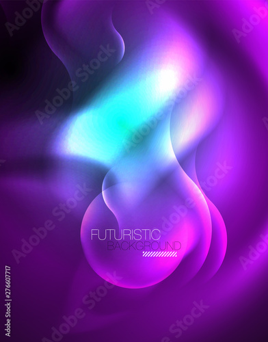 Neon lights vector abstract background