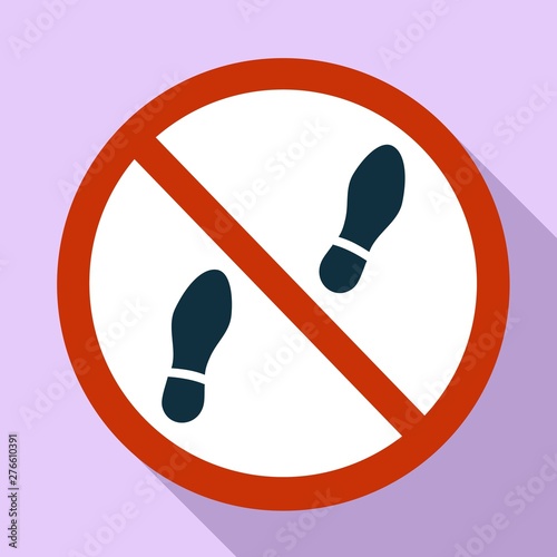 Keep away walk icon. Flat illustration of keep away walk vector icon for web design