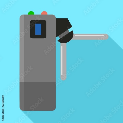 Office turnstile icon. Flat illustration of office turnstile vector icon for web design