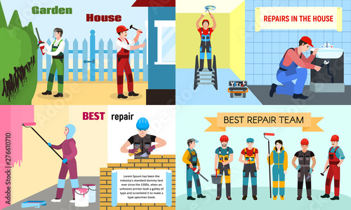 Overalls workwear banner set. Flat illustration of overalls workwear vector banner set for web design