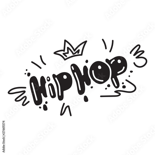 Hip hop icon. Simple illustration of hip hop vector icon for web design isolated on white background