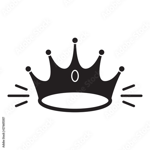 Rap crown icon. Simple illustration of rap crown vector icon for web design isolated on white background