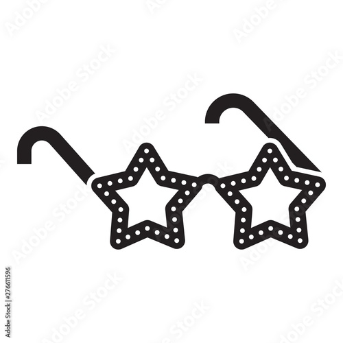 Star eyeglasses icon. Simple illustration of star eyeglasses vector icon for web design isolated on white background