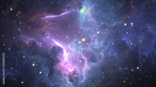 Fototapeta Naklejka Na Ścianę i Meble -  Stellar system and gas nebula.