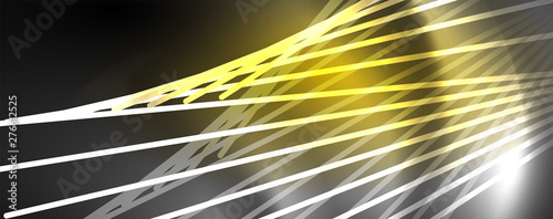 Color light with lines, outer space background, bright rays