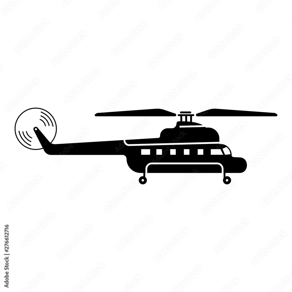 Cargo helicopter icon. Simple illustration of cargo helicopter vector icon for web design isolated on white background