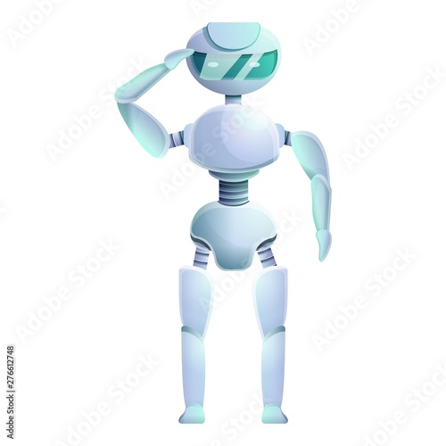 Ai humanoid icon. Cartoon of ai humanoid vector icon for web design isolated on white background