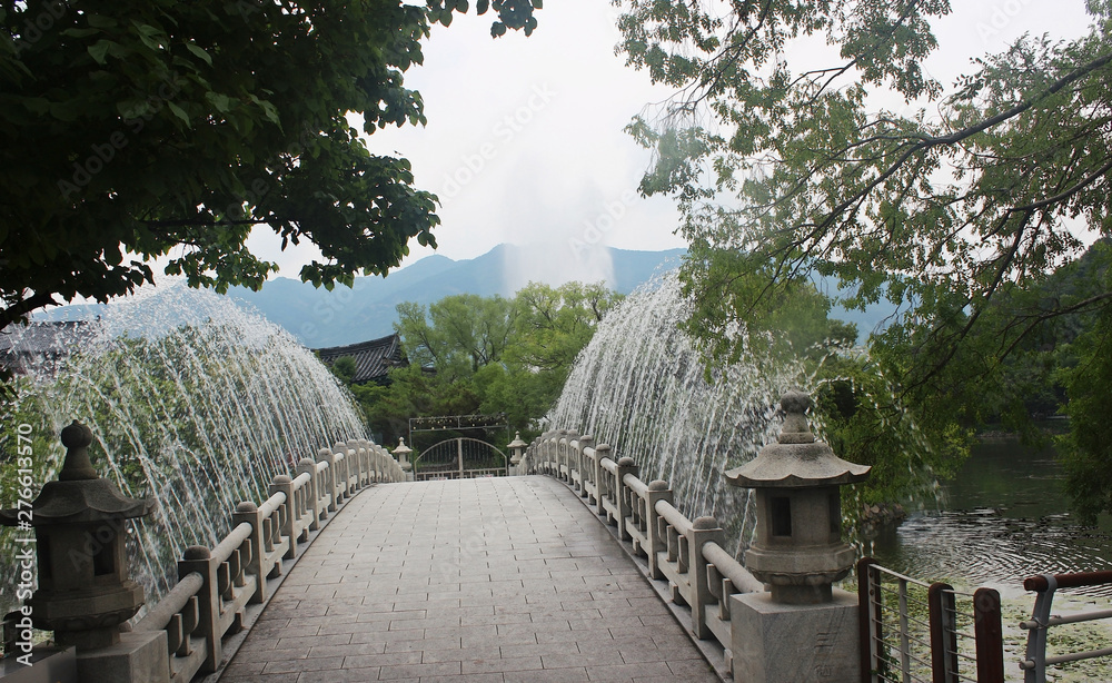 Fototapeta premium 분수대