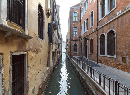 the empty channel in Venice