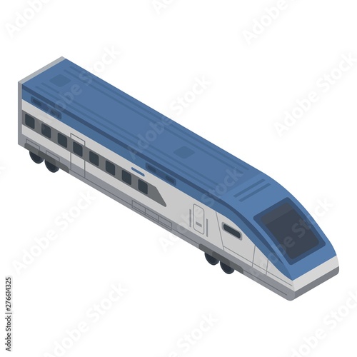 Modern speed train icon. Isometric of modern speed train vector icon for web design isolated on white background