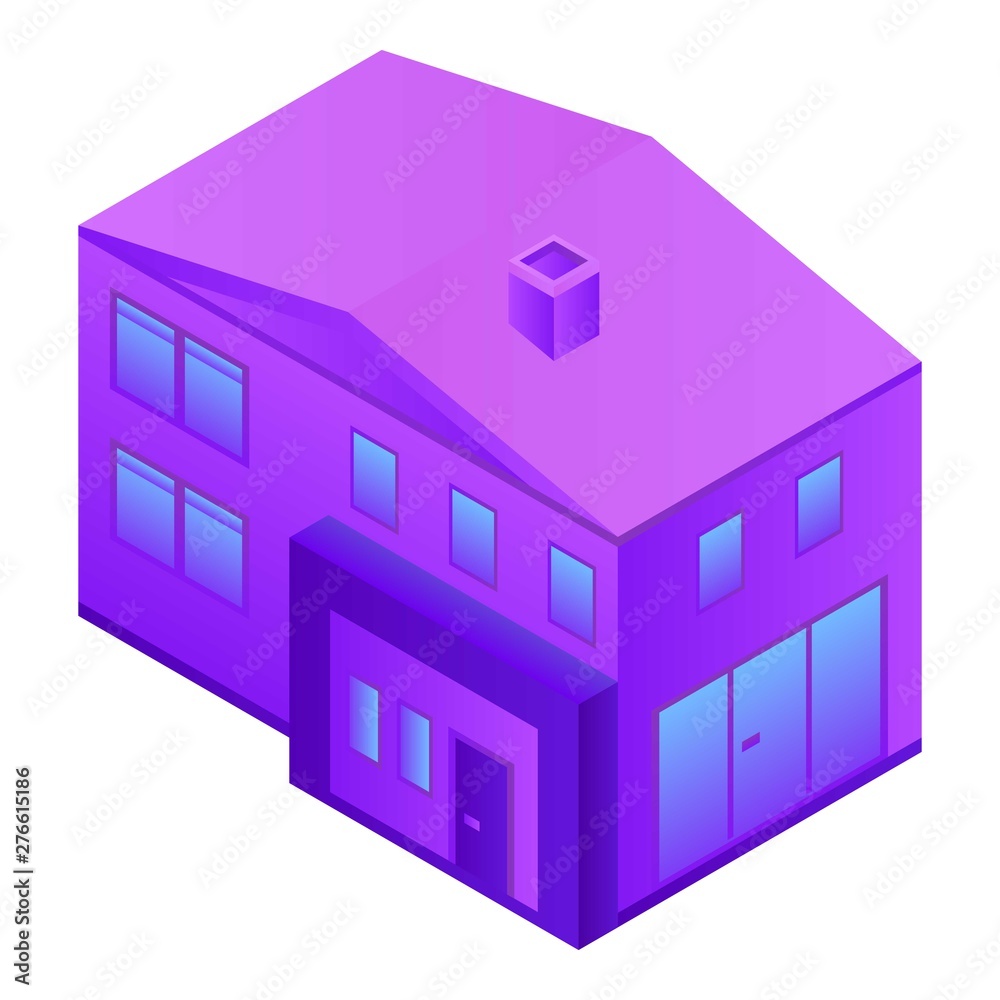 Smart home icon. Isometric of smart home vector icon for web design isolated on white background